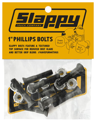 Slappy Skateboard Mounting Hardware 1" Phillips Bolts