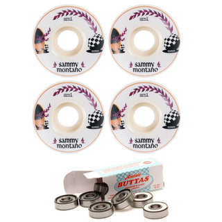 Sml Skateboard Wheels 53mm Sammy Montano Lucidity OG Wide 99A with Andale Bearings