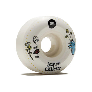 Sml Skateboard Wheels 53mm Austyn Gillette Lucidity V-Cut 99A White