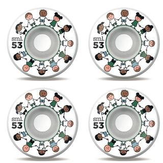 Sml Skateboard Wheels 53mm Small World Cruiser 78A White