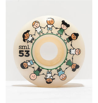 Sml Skateboard Wheels 53mm Small World Cruiser 78A White