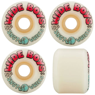 Snot Wheel Co. Skateboard Wheels 53mm Wide Boys 99A White