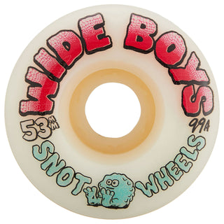 Snot Wheel Co. Skateboard Wheels 53mm Wide Boys 99A White
