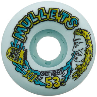 Snot Wheel Co. Skateboard Wheels 53mm Dead Dave Mullets 101A Teal