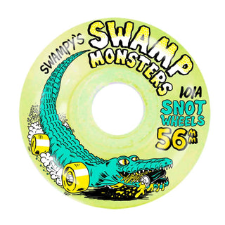Snot Wheel Co. Skateboard Wheels 56mm Swampys Swamp Monsters Conical 101A Clear Yellow