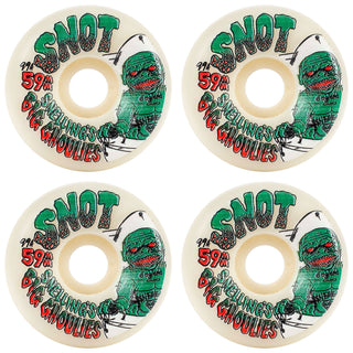 Snot Wheel Co. Skateboard Wheels 59mm Snelling Ghoulies Conical Glow in the Dark