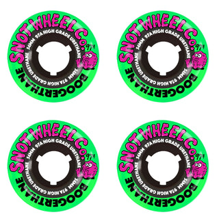 Snot Wheel Co. Skateboard Wheels 54mm Boogerthane Team 97A Green/Black Core