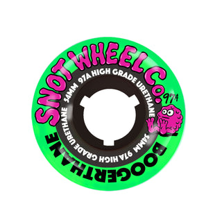 Snot Wheel Co. Skateboard Wheels 54mm Boogerthane Team 97A Green/Black Core
