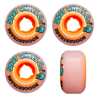 Snot Wheel Co. Skateboard Wheels 52mm Boogerthane Team 99A Orange Core