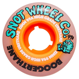 Snot Wheel Co. Skateboard Wheels 52mm Boogerthane Team 99A Orange Core