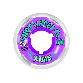 Snot Wheel Co. Skateboard Wheels 54mm X Rays 85A Purple/Clear Cruiser