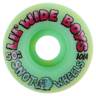 Snot Wheel Co. Skateboard Wheels 50mm Lil Wide Boys 101A Green/Yellow Swirl