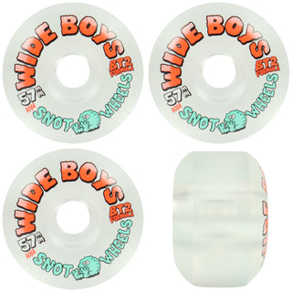 Snot Skateboard Wheels 57mm Wide Boys 101A Clear/Orange