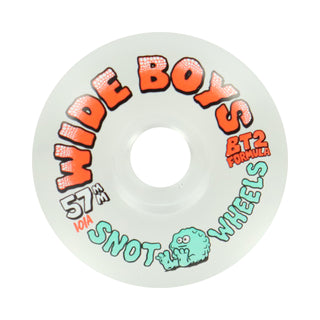 Snot Skateboard Wheels 57mm Wide Boys 101A Clear/Orange