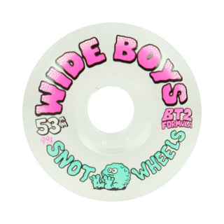 Snot Skateboard Wheels 53mm Wide Boys 99A Clear/Pink