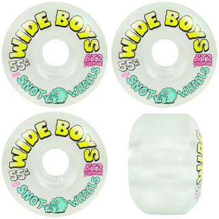 Snot Skateboard Wheels 55mm Wide Boys 101A Clear/Yellow