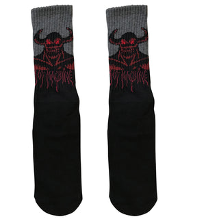 Toy Machine Socks Hell Monster Black Crew Pair