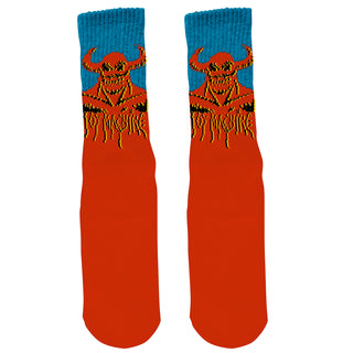 Toy Machine Socks Hell Monster Red Crew Pair