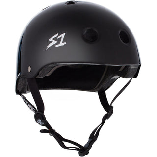 S-One Skateboard Helmet Lifer Black Gloss + 2 Sizing Liners