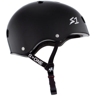 S-One Skateboard Helmet Lifer Black Gloss + 2 Sizing Liners