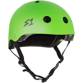 S-One Skateboard Helmet Lifer Bright Green Matte + 2 Sizing Liners