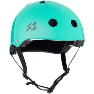 S-One Skateboard Helmet Lifer Lagoon Gloss Size S + 2 Sizing Liners