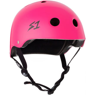 S-One Skateboard Helmet Lifer Hot Pink Gloss Size L + 2 Sizing Liners