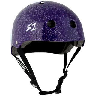 S-One Skateboard Helmet Lifer Purple Gloss Glitter Size M + 2 Sizing Liners