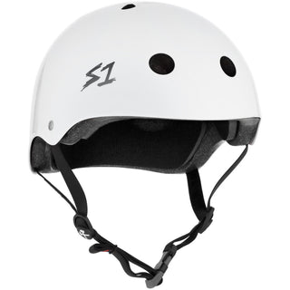 S-One Skateboard Helmet Mega Lifer White Gloss Size S + 2 Sizing Liners
