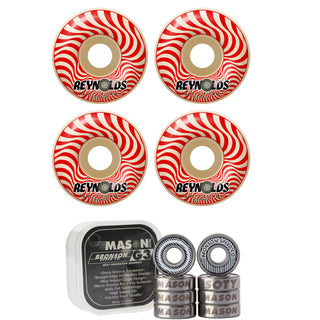 Spitfire Skateboard Wheels 54mm 93A Reynolds Formula 4 Classics with Bronson Pro G3 Bearings