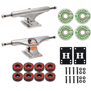 Independent Skateboard Trucks 159 Mid + 51mm Spitfire Burners Wheels, Abec 5 Bearings