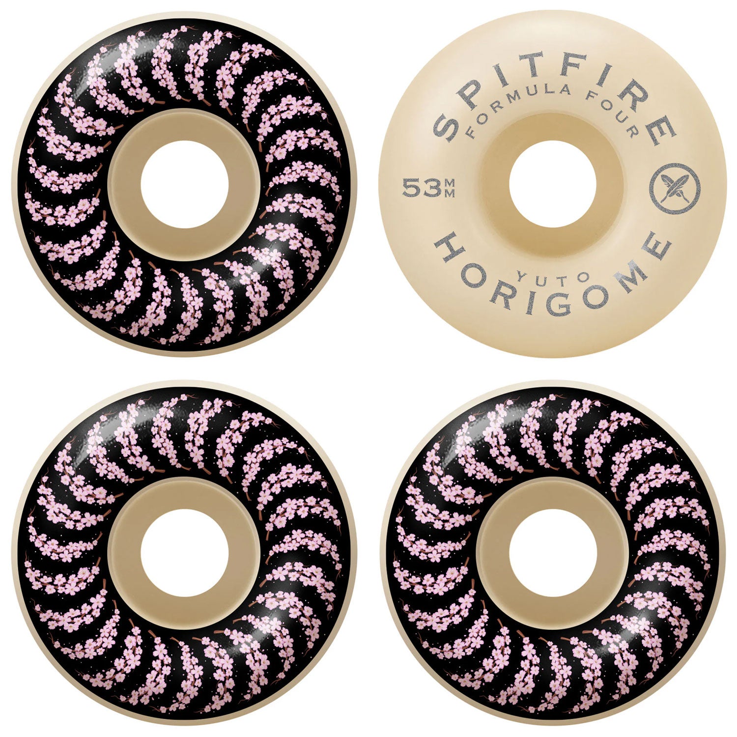 Spitfire Formula Four Yuto Cherry Blossom Black & Pink 56mm