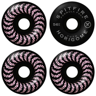 Spitfire Skateboard Wheels 56mm F4 99A Yuto Horigome Cherry Blossom Classics Black