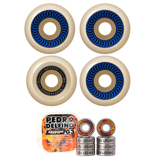 Spitfire Skateboard Wheels 56mm 99A F4 OG Classics with Bronson Pro G3 Bearings