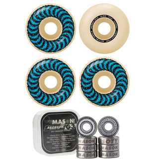 Spitfire Skateboard Wheels 56mm 99A Grimple Stix Furry Formula 4 Classics with Bronson Pro G3 Bearings