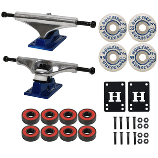 Core Hollow Skateboard Trucks 8.25" + 55mm Spitfire Burners Wheels, Abec 5 Bearings
