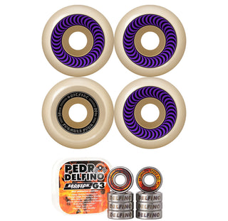 Spitfire Skateboard Wheels 58mm 99A F4 OG Classics with Bronson Pro G3 Bearings