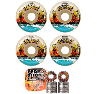 Spitfire Skateboard Wheels 53mm F4 99A Berle Heatwave OG Classic with Bronson Pro G3 Bearings