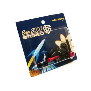 Stereo Skateboard Hardware 1" Phillips Series 300 Rockets Black/Red