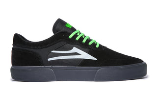 Lakai Skateboard Shoes Staple Yeah Right Black/UV Green Suede