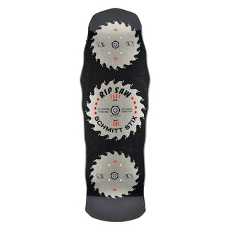 Schmitt Stix Skateboard Deck Ripsaw Modern Concave Black 10" x 30" Old School