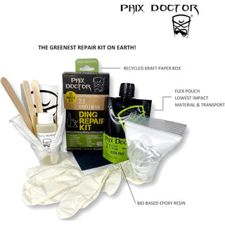 Phix Doctor Surfboard Repair Kit 2:1 Bio Epoxy Resin Kit for Surfboards SUP Ding 3oz