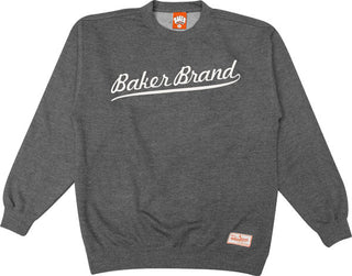 Baker Skateboards Crew Sweatshirt Script Charcoal