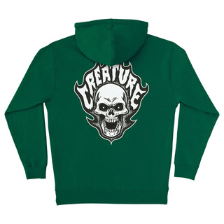 Creature Skateboards Hoody Bonehead Flame Pullover Dark Green