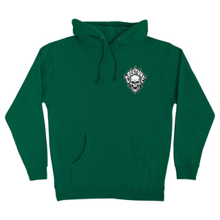 Creature Skateboards Hoody Bonehead Flame Pullover Dark Green