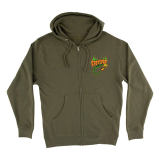Creature Skateboard Sweatshirt Deadly Sands Zip Up Hoody Army