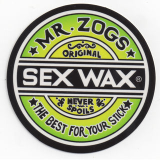 Mr. Zoggs SEX WAX STICKER 7" CIRCULAR FADE GREEN