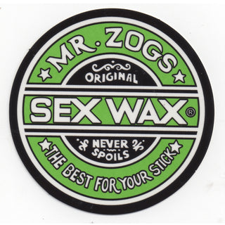 Mr. Zoggs SEX WAX STICKER 7" CIRCULAR GREEN