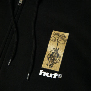 Huf X Marvel Spider-Man Arachknight Zip Up Sweatshirt Hoodie Black