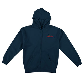 Krooked Skateboards Hoody Koffin Zip Navy Blue